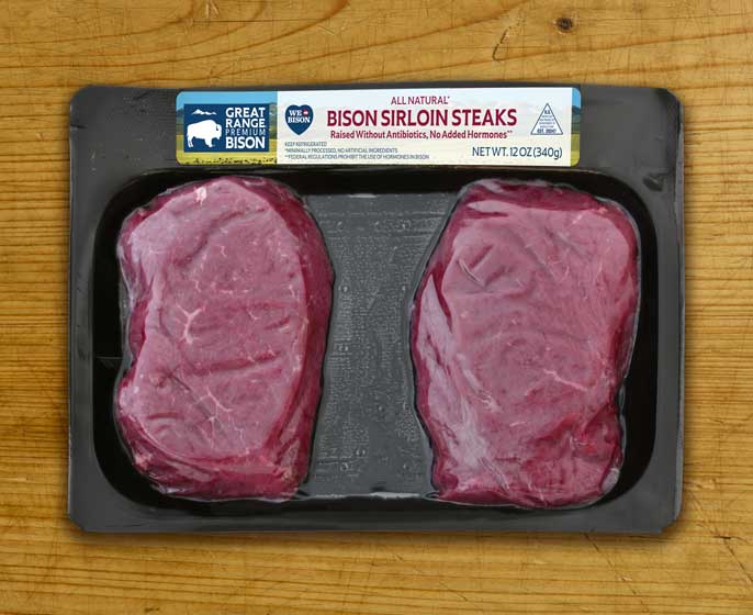 Great Range Bison Sirloin Steaks