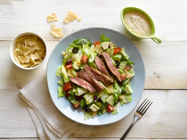 Southwest Grilled Bison Ribeye Steak salad