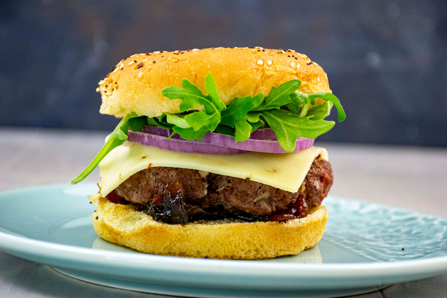 Bison Burger with Bacon Jam