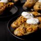 Bison Burger Twice-Baked Potatoes